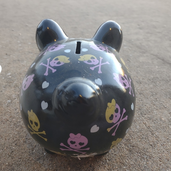 Skull crossbones  piggy bank vintage - Picture 5 of 11